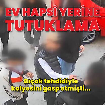 Kolyesini gasp etmişti, silah teşhirinden tutuklandı