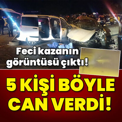 2'si çocuk, 5 kişi öldü! Katliam gibi kaza kamerada!