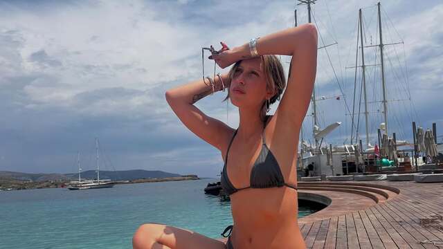 Bodrum'da tatil yapıyor