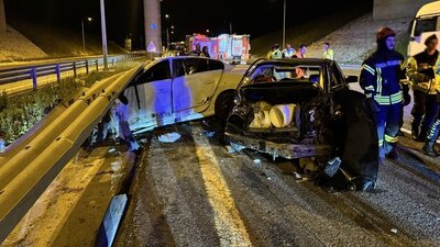 Kuzey Marmara Otoyolu'nda zincirleme kaza: 4'ü çocuk 12 yaralı