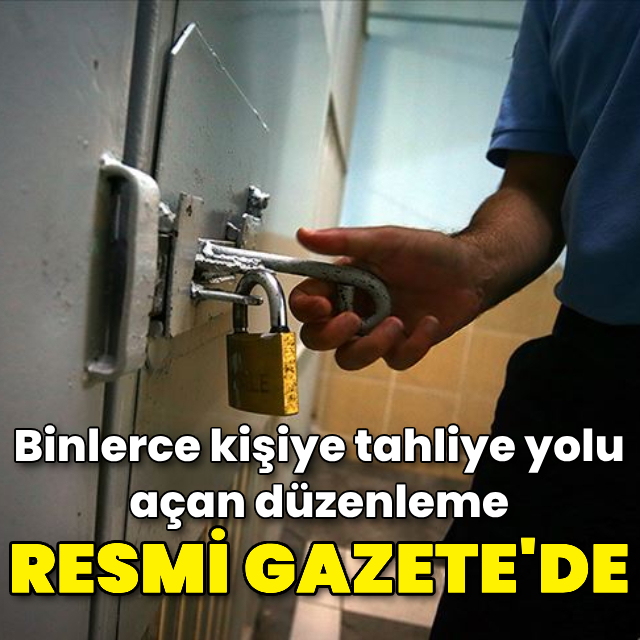 İnfaz düzenlemesi Resmi Gazete'de