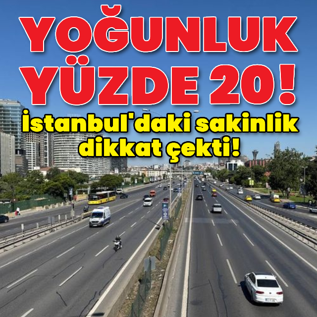 İstanbul'da trafik yoğunluğu yüzde 20!