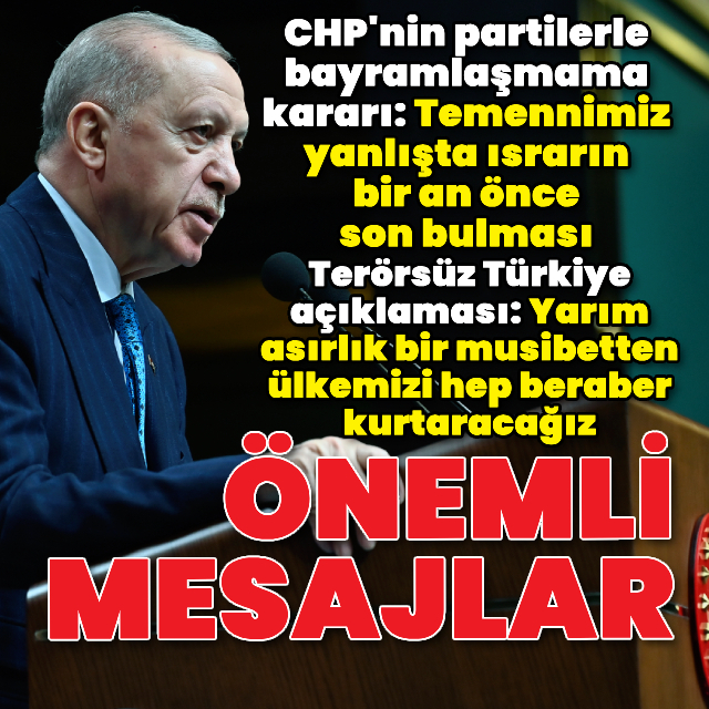 Cumhurbaşkanı Erdoğan'dan Kurban Bayramı mesajı