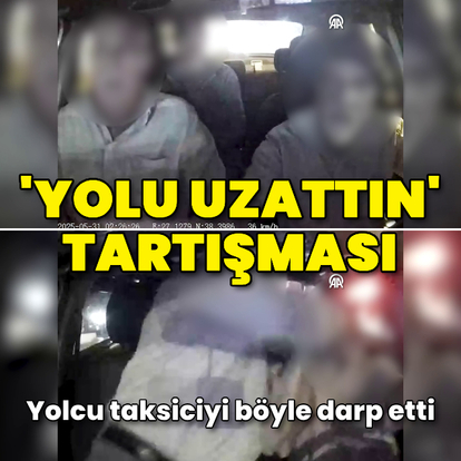 İzmir'de yolcunun "yolu uzattın" iddiasıyla taksiciyi darbetmesi araç içi kamerasında