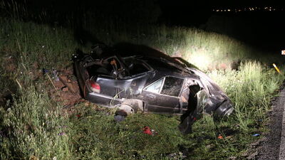 Tokat'ta otomobil devrildi: 6 yaralı