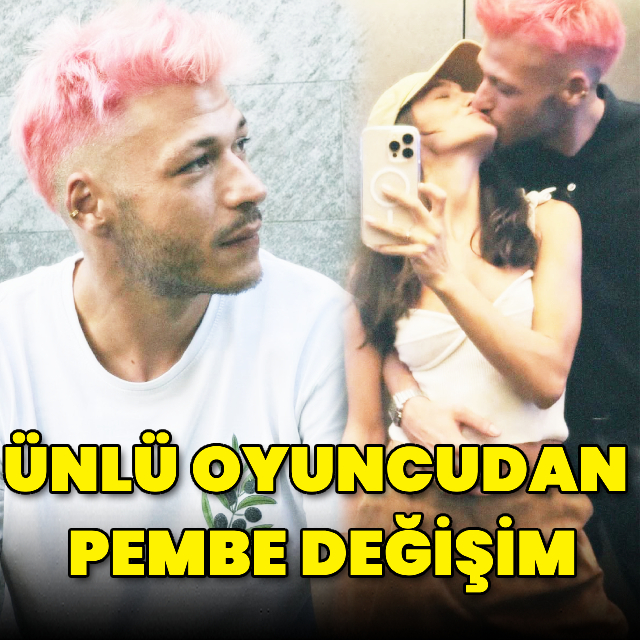 Saçlarını pembeye boyadı