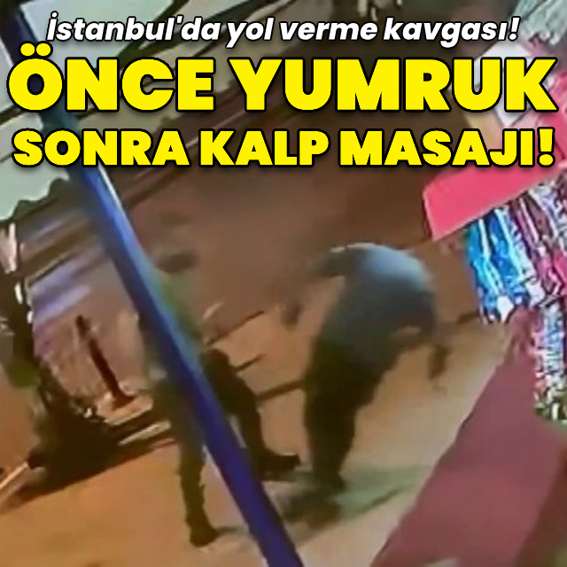 Trafikte yumruklu kavga! Önce vurdu sonra kalp masajı yaptı