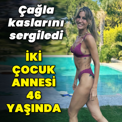 Kaslarını sergiledi