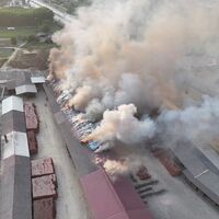 Tokat’ta tuğla fabrikasında yangın | Son dakika haberleri