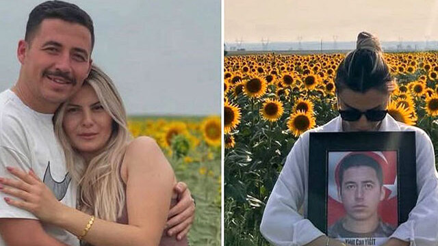 "Huzurla kal sevgilim..." Ayçiçeği tarlasında hüzün...