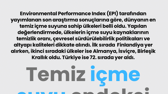 Temiz içme suyu endeksi