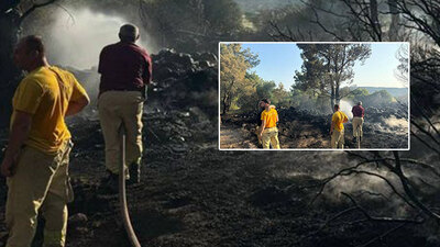 2 dönüm arazi ve 22 Kızılçam kül oldu! Mangal keyfinden cezaevine!