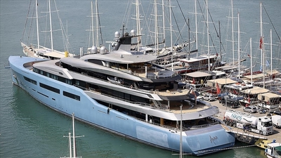 98 metrelik mega yat Fethiye'de