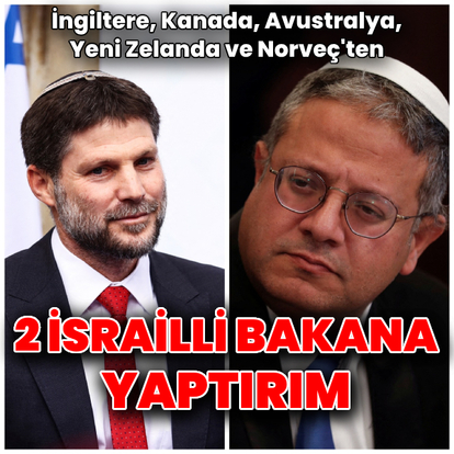 İngiltere ve dört müttefikinden 2 İsrailli bakana yaptırım kararı