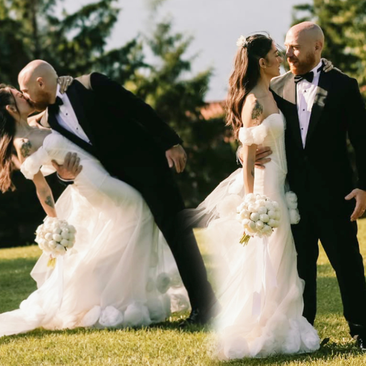 Düğün fotoğraflarını yayımladı