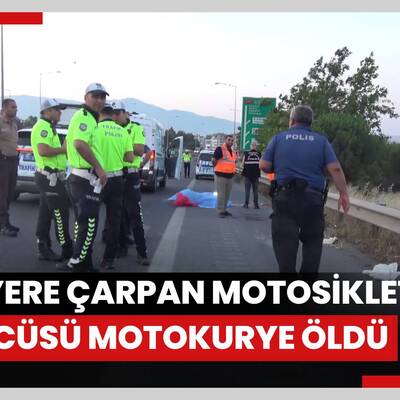 Bariyere çarpan motosikletin sürücüsü motokurye öldü