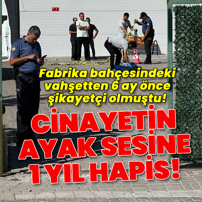 Cinayetin ayak sesine 1 yıl hapis!