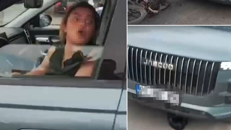 Motosikletli kuryeye çarptı! Kaskını ezip gitti!