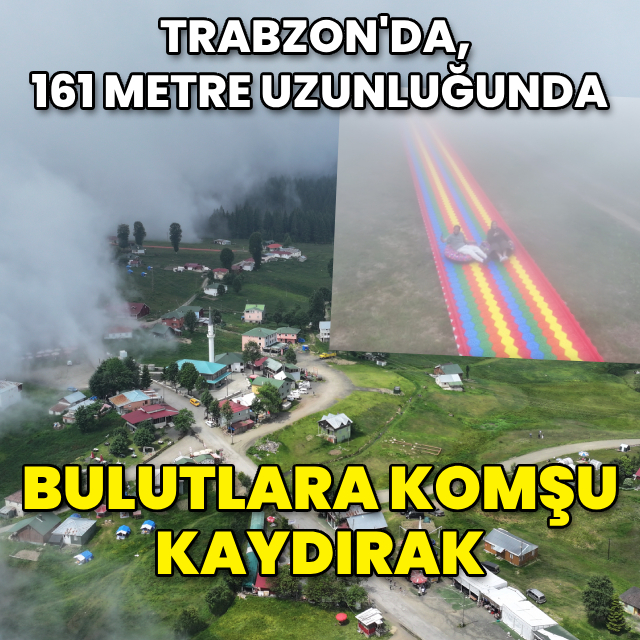 Trabzon'da 161 metrelik kaydırak