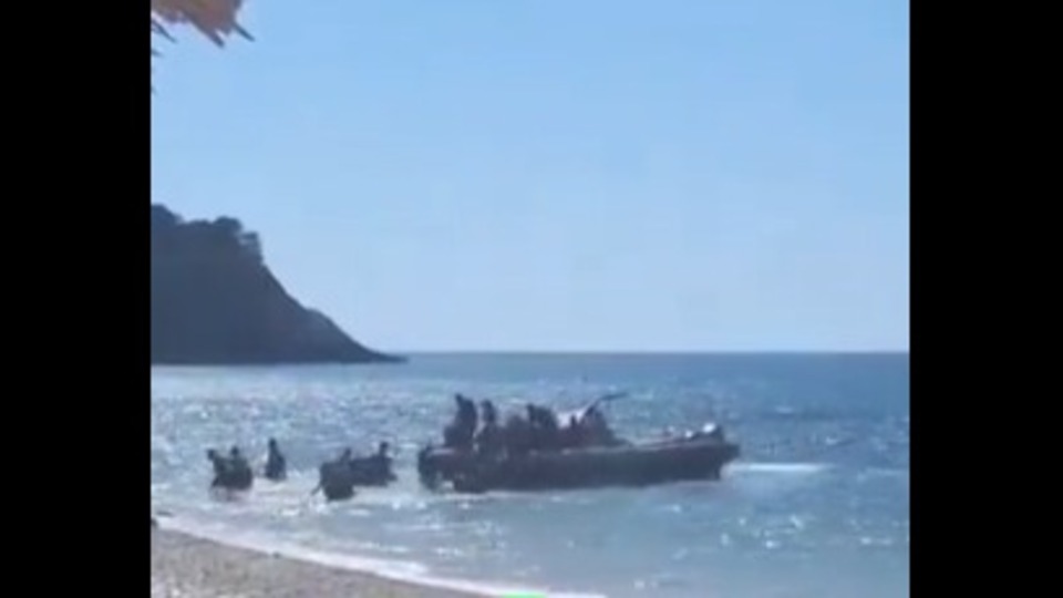 Samos Adası'nda dikkat çeken anlar!
