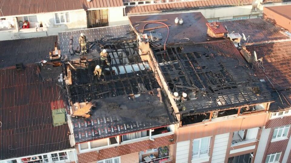 Sultangazi'de yangın