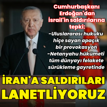 Cumhurbaşkanı Erdoğan'dan İsrail'in saldırısına tepki