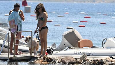 Sezonu köpeğiyle açtı