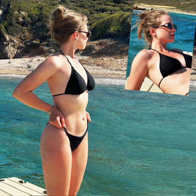 Tatil pozlarıyla dikkat çekti
