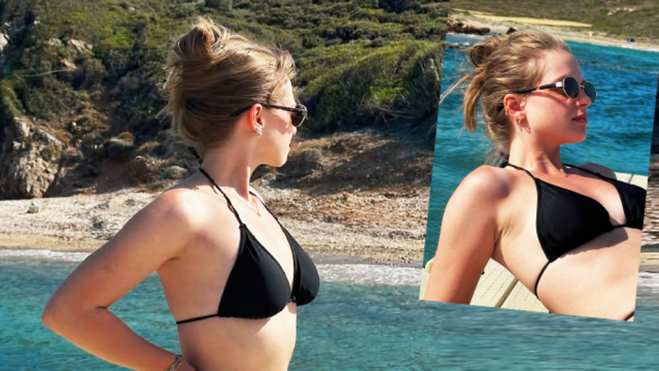 Tatil pozlarıyla dikkat çekti