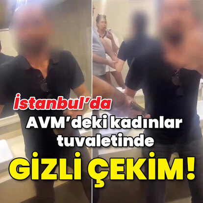 AVM'de kadınlar tuvaletinde gizli çekim!