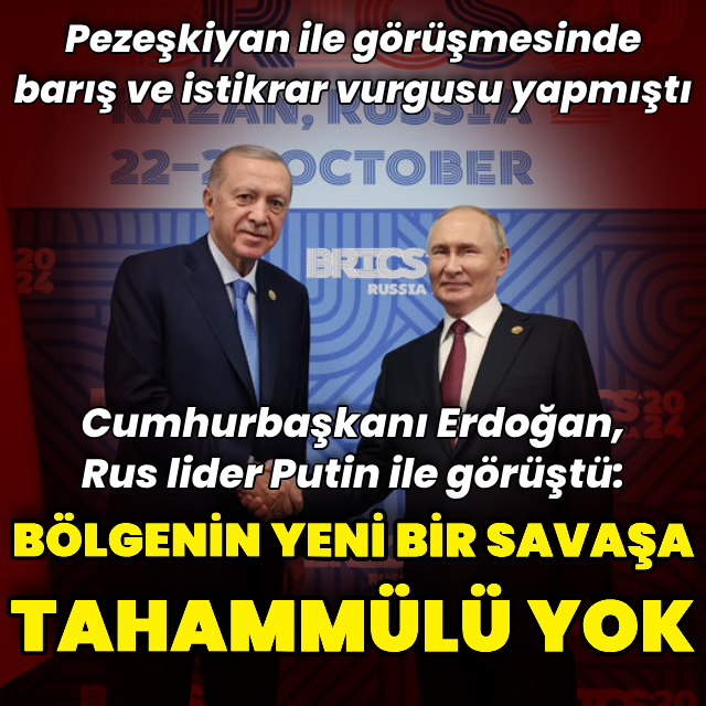 Cumhurbaşkanı Erdoğan'dan barış diplomasisi