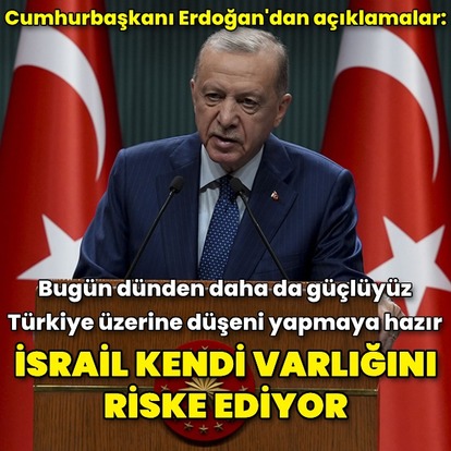 Cumhurbaşkanı Erdoğan'dan açıklamalar