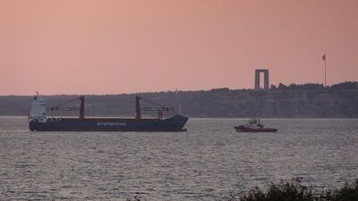 Çanakkale Boğazı'nda gemi yangını!