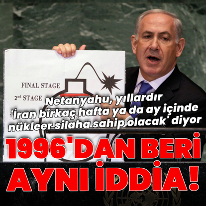 Netanyahu'dan 1996'dan bu yana aynı iddia!