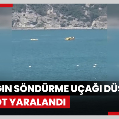 Yangın söndürme uçağı düştü, 2 pilot yaralandı