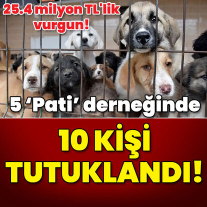 5 'Pati' derneğinde 10 tutuklama! 25.4 milyon TL'lik vurgun!