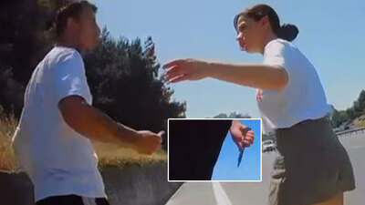 TEM'de tartışan çifte müdahale ettiler! Dehşeti yaşadılar!