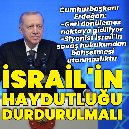"İsrail'in haydutluğu durdurulmalı "