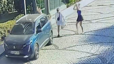 Rezidansın önünden çocuğunu zorla götürdü!