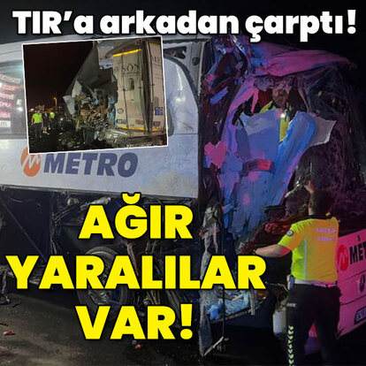 TIR'a arkadan çarptı! Ağır yaralılar var!