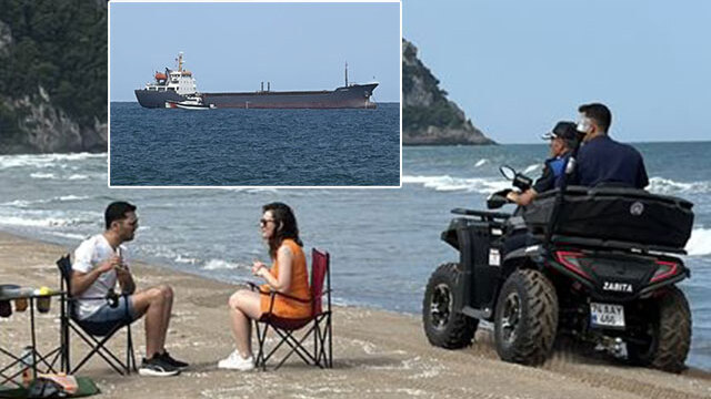 Mavi bayraklı İnkumu'nda mazot! Denize girmek 2 gün yasaklandı!