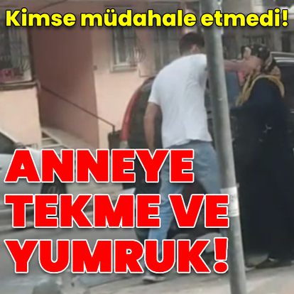 Kimse müdahale etmedi! Anneye yumruk