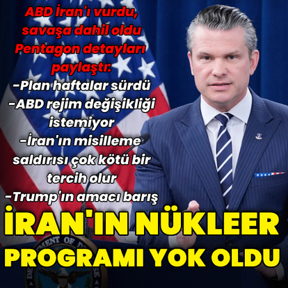 Pentagon: İran'ın nükleer programı yok oldu