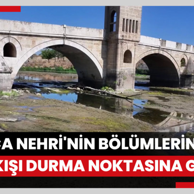 Tunca Nehri'nin bazı bölümlerinde kuraklık nedeniyle su akışı durma noktasına geldi
