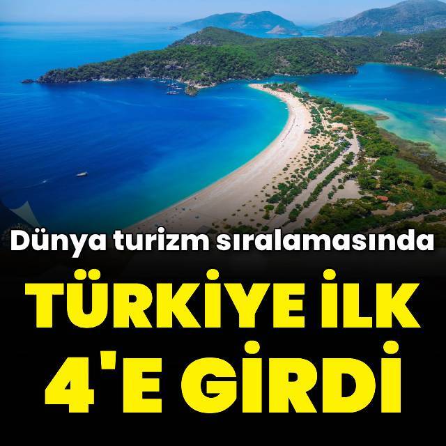 Türkiye, dünya turizminde 4'üncü sıraya yükseldi