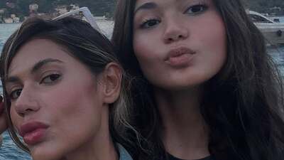 Eski eniştesine tepki gösterdi