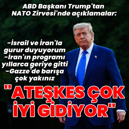 Trump: Ateşkes çok iyi gidiyor