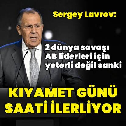 "Kıyamet günü saati ilerliyor"