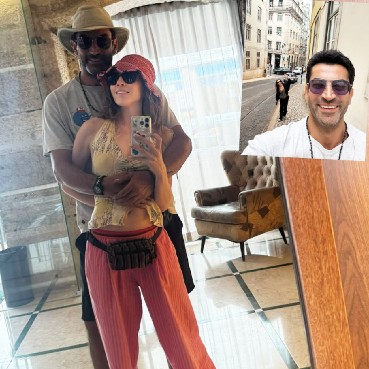 Sinem ile Kenan tatilde