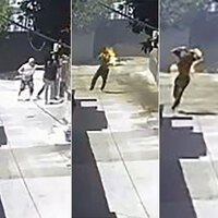 Dehşet anı kamerada... Miras için yeğenini böyle yaktı!